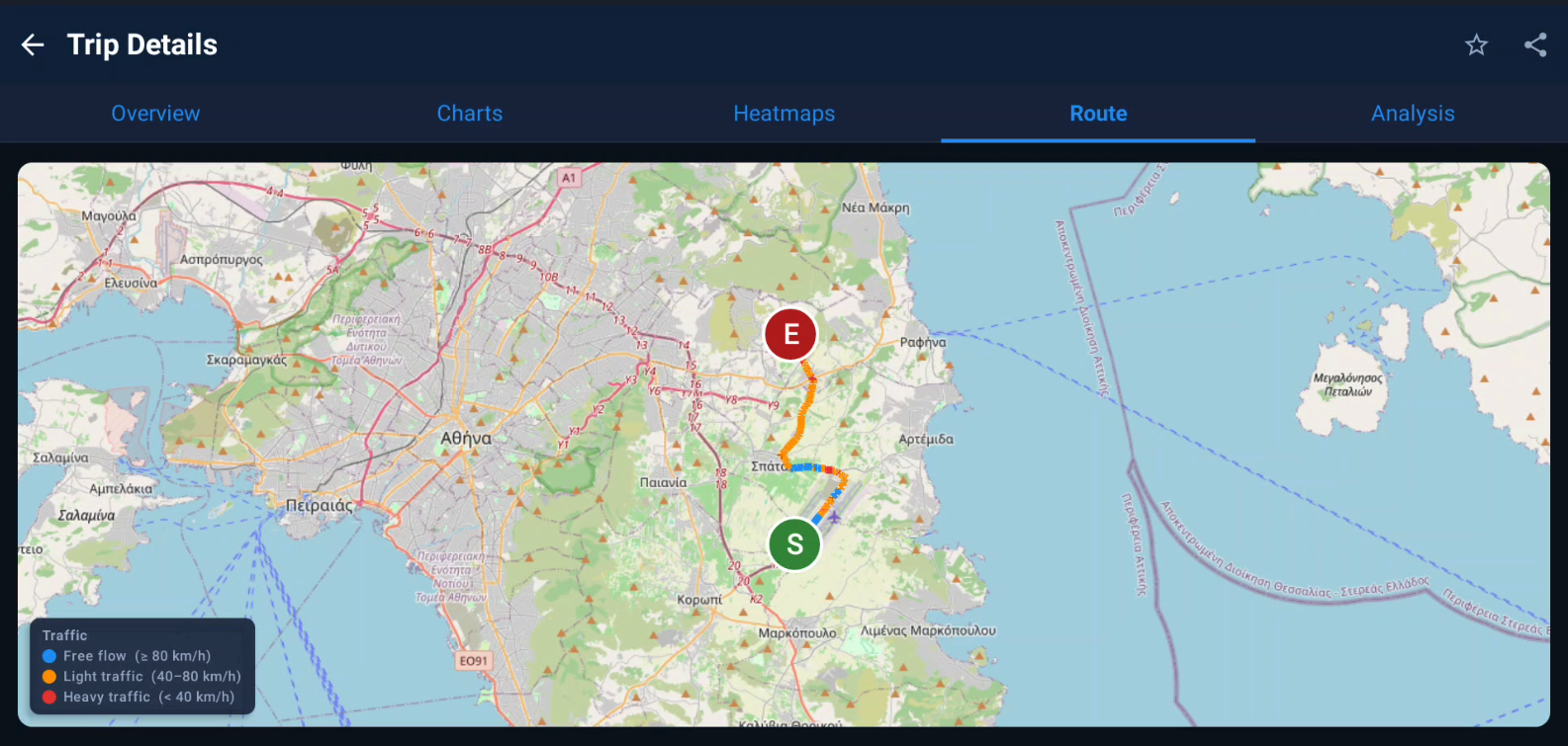 Offline route map
